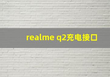 realme q2充电接口